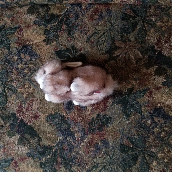 Buster, small rabbit soft, plush, realistic classic toy, Ty, pink-brown - Picture 3 of 8